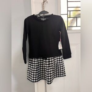 NWT VINEYARD VINES GIRLS JERSEY KNIT AND FLANNEL DRESS SIZE M